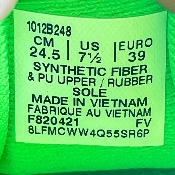 ASICS Dynablast 2 White Neon Green Athletic Comfort Running Shoes Women Size 7.5 - Picture 8 of 10